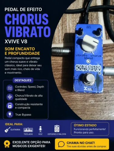 Pedal de efeito Chorus Vibrato