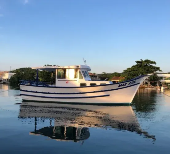 Belíssimo Trawler/Traineira com motor MWM 180 hp turbinado semi-novo 120 hs