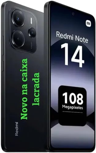 xiaomi redmi note 14 128gb 6gb ram - Preto 