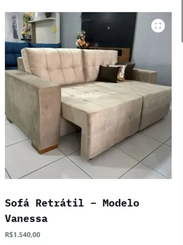 Sofá Retrátil - Modelo Vanessa