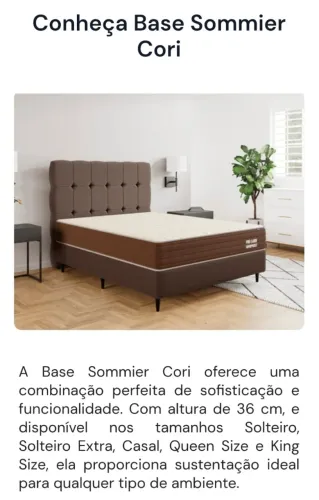 BASE DE CAMA KING SOMMIER CORI - ORTOBOM