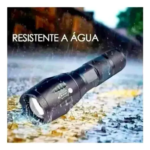Lanterna Tática Militar Recarregável C/zoom Forte X900 Branco Preto 4.6 Avaliação 4.6 de 5
