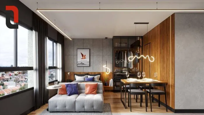 High Studio 29m² Open Space no Novo Mundo