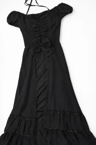 VESTIDO PRETO GÓTICO ESTILO LOLITA