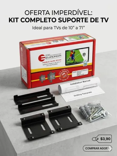 Kit Suporte de TV - Ideal para Tvs de 10 a 71 Pols