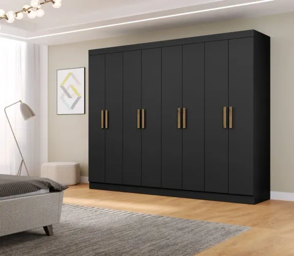 GUARDA ROUPA 8 PORTAS 100%MDF (MONTAGEM GRÁTIS)