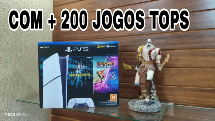 PS5 SLIM + 200 JOGOS TOPS 