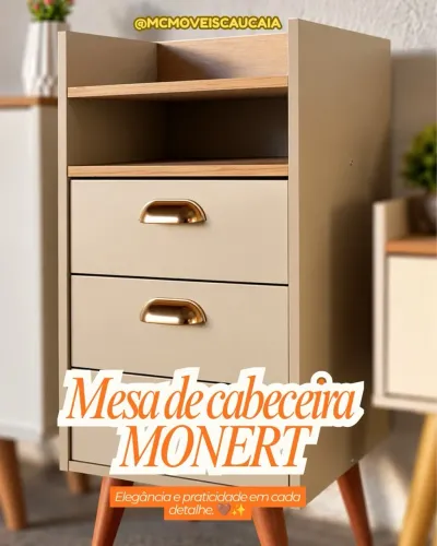 Móvel mesa de cabeceira Monert