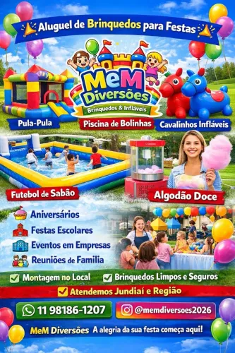 Aluguel de brinquedos para Festa Infantil em Jundiaí