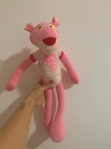 Pantera cor de rosa de pelúcia