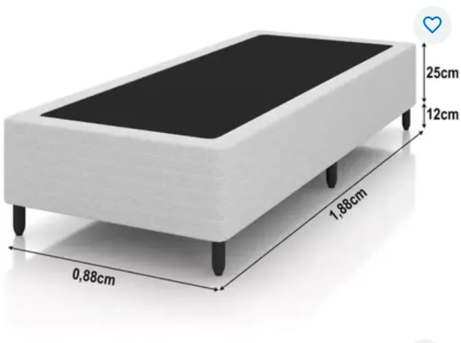 Base cama box cinza