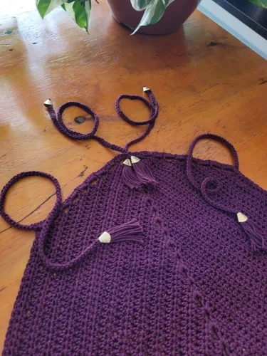 Cropped de crochê - Frente única