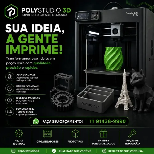 Serviço de Impressão 3D Personalizada - Faça Seu Projeto