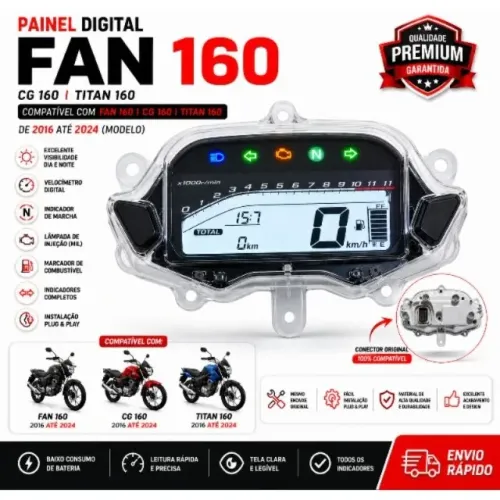 Painel Digital Honda CG 160 Novo | Pronta Entrega | Qualidade Top