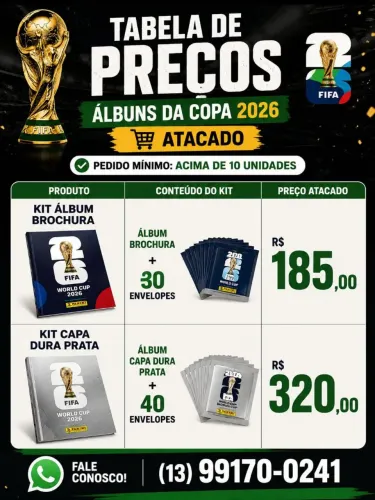 FIGURINHA E ÁLBUM DA COPA DE 2026 NO ATACADO CHAMA PARA MAIS INFORMAÇÕES !!