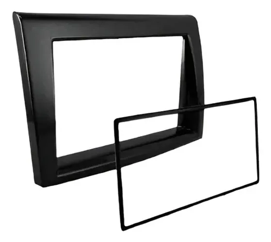 Moldura Painel 2din Multimídia Mp5 Fiat Bravo Preta Cx001  Preta