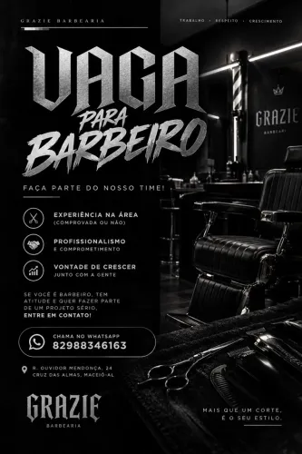 vaga para barbeiro (a)
