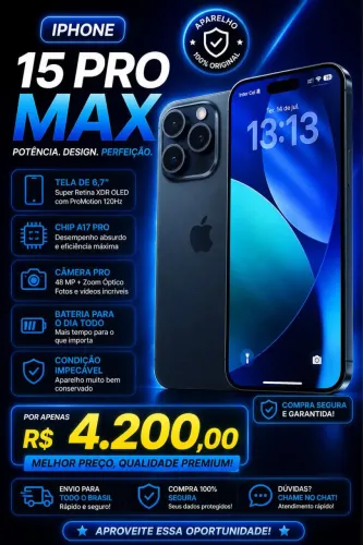 iPhone 15 Pro Max - 256GB | Excelente estado