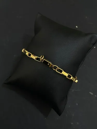 pulseira masculina de aço inoxidável