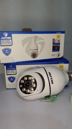 Câmera Lâmpada Wi-Fi 2.4G Jortan 360° - Controle Luz pelo App Yoosee + Kit Instalação