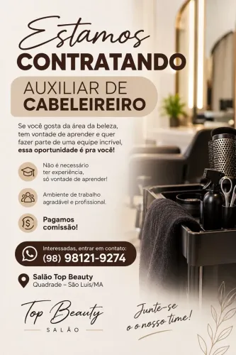 Auxiliar de cabeleireiro.
