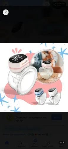 Bomba Materna Portátil Elétrica 24mm Sem Bpa Confortável Prático Bombinha de Tirar Leite
