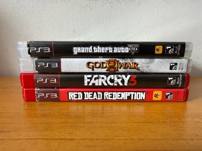 Kit 4 Jogos PS3 | GTA V + Red Dead Redemption + God of War III + Far Cry 3