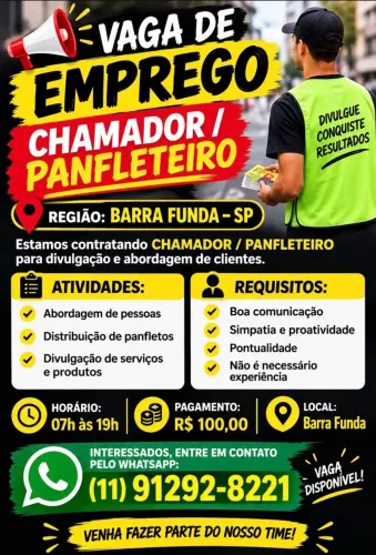 CHAMADOR / PANFLETEIRO