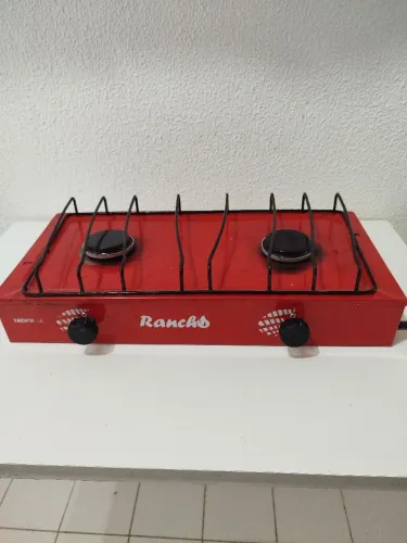 Mini fogão 2 bocas a gás baixa pressão portátil reforçado