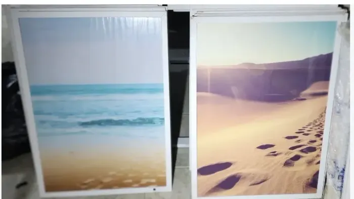 LOTE DE QUADRO COM MOLDURA E VIDRO 73X53cm COM 3 UNIDADES RETIRADA