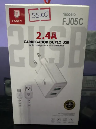 Carregador duplo mais cabo tipo c de alta qualidade e na oferta só 40,00