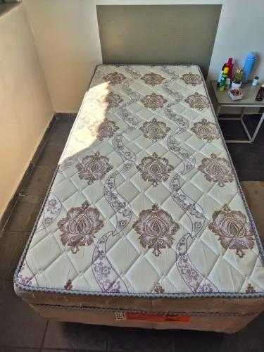 Cama box solteiro, cama acoplada.