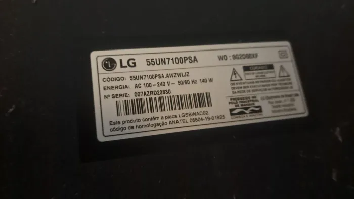 Tv Lg para retirada de perças 