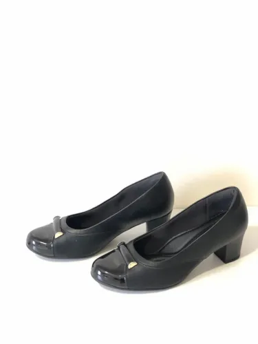 Sapato Piccadilly Preto Salto Baixo Tam 36 - Usado 2x