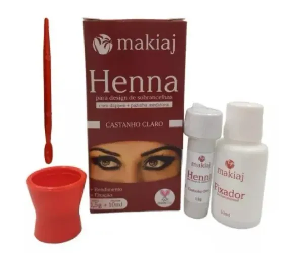 Henna Makiaj Profissional Sobrancelha Castanho Escuro 10ml