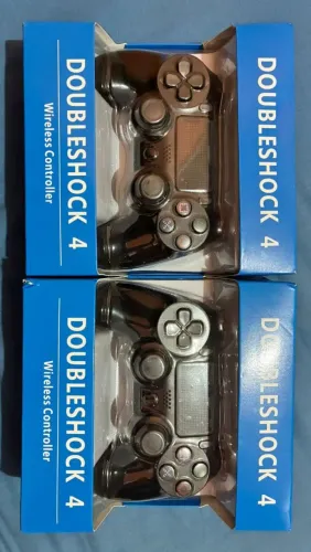 Kit 2 controles PS4 Sem Fio Bluetooth Joystick PC Android Smart TV P2