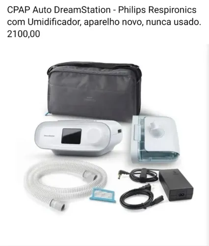 CPAP automático DreamStation Philips respironics com umidificador- nunca usado- embalado
