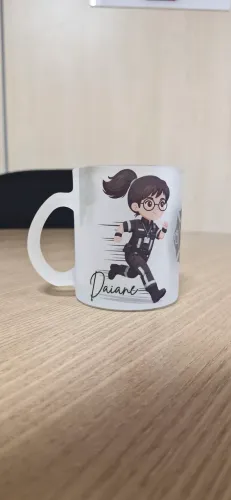Caneca vidro jateada 325ml - Profissão avatar