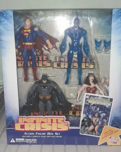 DC Direct Batman Superman Mulher Maravilha Omac Box Set Crise Infinita