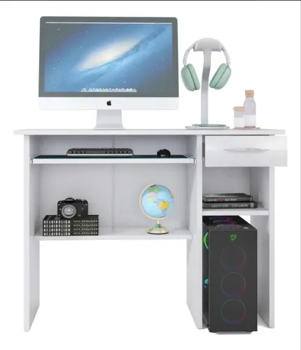 Mesa de computador com gaveta