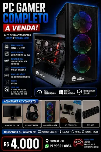 Computador Gamer COMPLETO