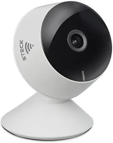 Câmera Inteligente Steck Ambiente Conectado, Segurança Interna, Wi-Fi, Branca
