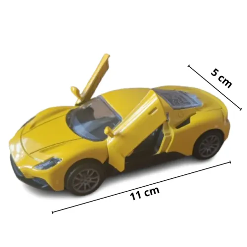 Mini Carrinho De Ferro Africção Ferra Cor Amarelo