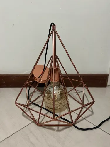 Lustre - Pendente Aramado Rose Gold 