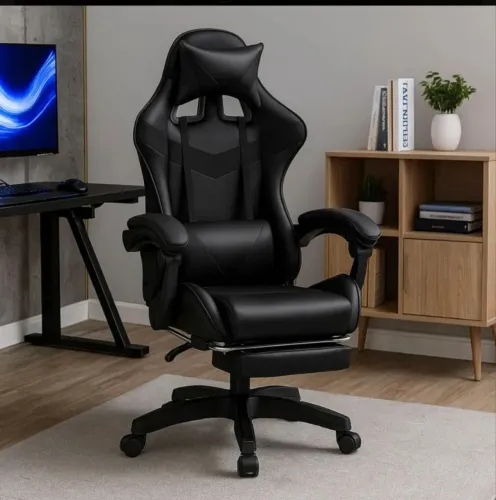 Cadeira De Escritório Gamer Nitro Ergonômica Estofado Couro Sintético...
