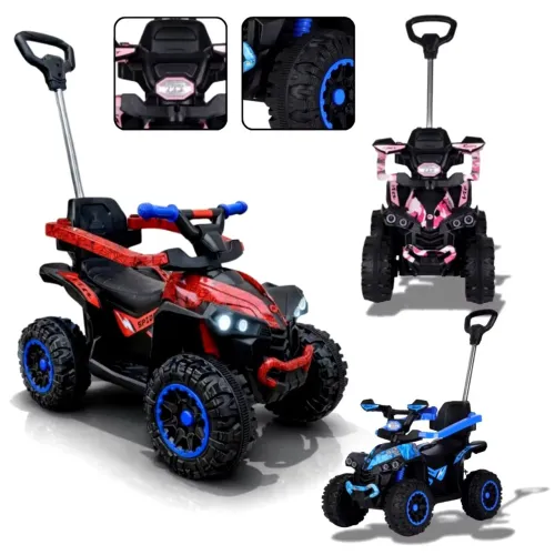 Carrinho Farol Quadriciclo Passeio Infantil Andador Empurrador Músicas.