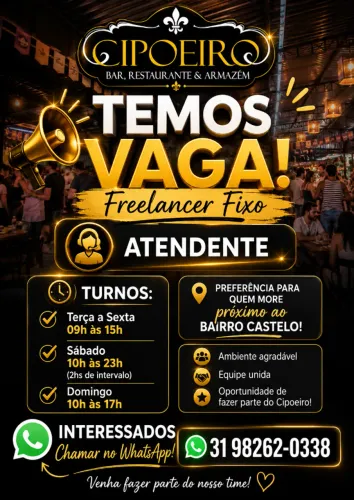 Atendente/garçom