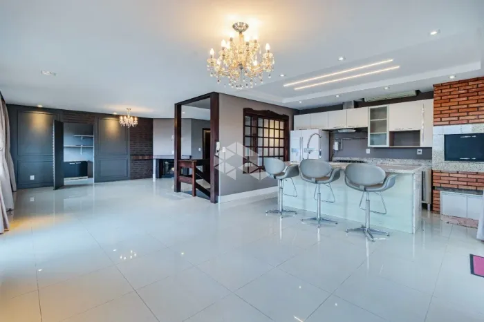 Cobertura com 3 quartos, suíte, linda vista rio guaíba, 298 m², deck com ofurô, pergolado,