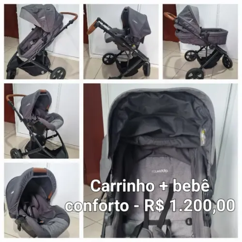 Carrinho de bebê + bebê conforto Kiddo