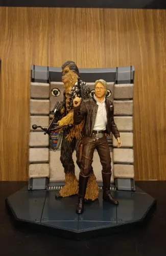 Han Solo & Chewbacca Deluxe - Star Wars Exclusivo Ccxp 2017 Iron Studios